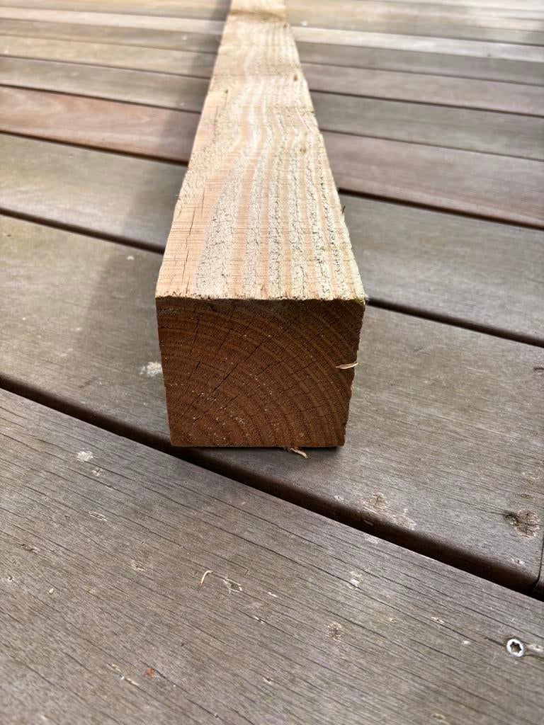 Douglas houten paal 10x10x200cm, Doe-het-zelf en Verbouw, Hout en Planken, Ophalen, Gebruikt, 50 mm of meer, Balk
