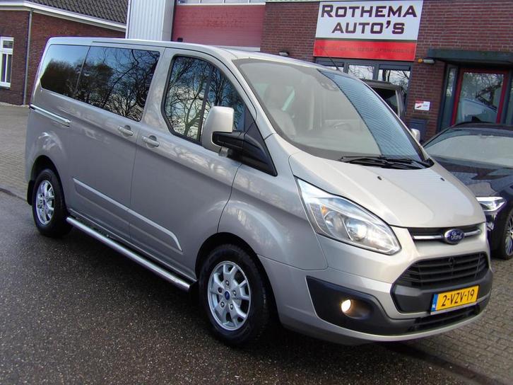 Ford Transit Custom 2.2 TDCI 125PK LIMITED 2012 DUBCAB MARGE, Auto's, Bestelauto's, Bedrijf, ABS, Achteruitrijcamera, Airbags