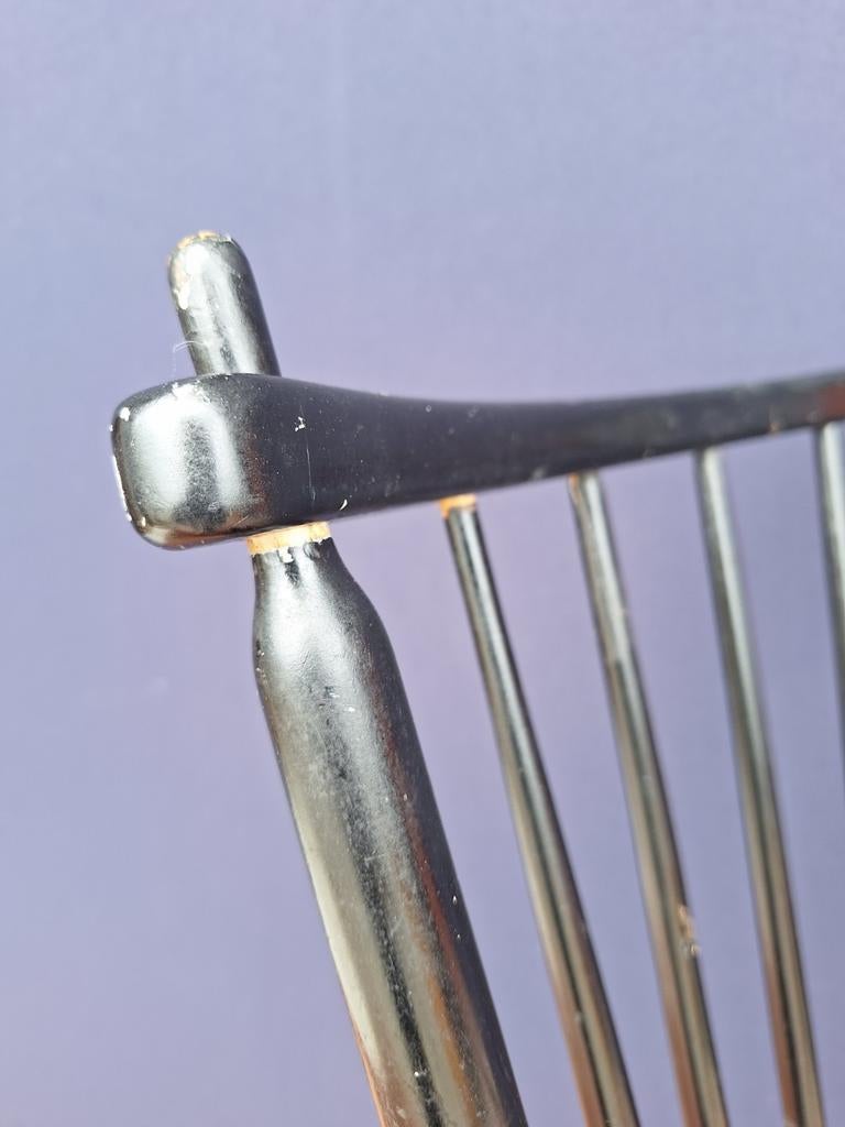 Vintage houten schommelstoel, de Ster Gelderland, stoel, Huis en Inrichting, Stoelen, Ophalen, Gebruikt, Eén, Nvt