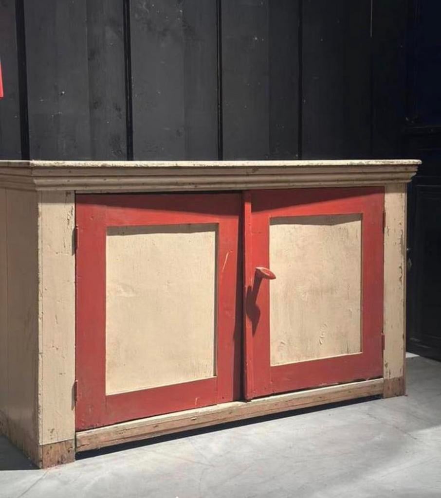 Oud frans dressoir vintage red, Ophalen of Verzenden, Zo goed als nieuw, 25 tot 50 cm, 100 tot 150 cm