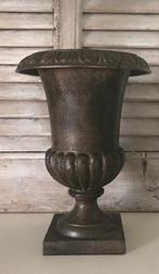 Franse gietijzeren Louvre vaas tuinvaas klassiek, Tuin en Terras, Tuinvazen, Ophalen of Verzenden, Gebruikt