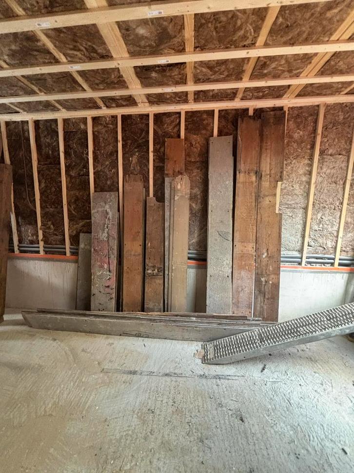 Antiek Eikenhout vloer Grachtenpand / planken, Doe-het-zelf en Verbouw, Hout en Planken, Gebruikt, Plank, Eiken, Minder dan 200 cm