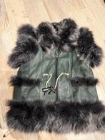 Leren bodywarmer met bont 104, Ophalen of Verzenden, Zo goed als nieuw, Meisje, Jas
