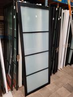 88x231,5cm binnendeur opdek R Staal look zwart mat glas SK2, Ophalen, 80 tot 100 cm, 215 cm of meer, Glas