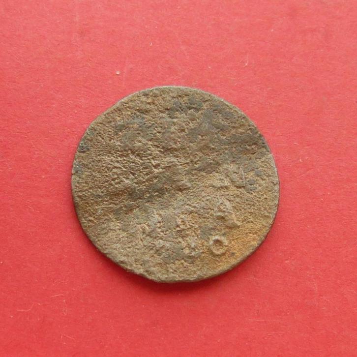 Duit Zeeland 1720 Zeelandia Luctor et Emergo Middelburg R!, Postzegels en Munten, Munten | Nederland, Losse munt, Overige waardes