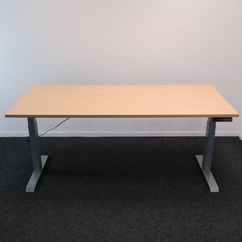 Elektrisch zit-sta bureau, 180 x 80 cm,H75/126cm,Beuken BR24, Huis en Inrichting, Bureaus, Gebruikt, Stabureau, Elektrisch, Ophalen of Verzenden