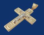 Groot 14 karaat Gouden Kruis Christus Kettinghanger Hanger, Jw, Verzenden, Nieuw, Kruis of Symbool