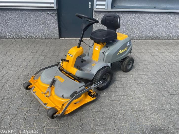 Stiga Villa Ready frontmaaier, Tuin en Terras, Zitmaaiers, Zo goed als nieuw, Minder dan 90 cm, Elektrische starter, Mulchfunctie