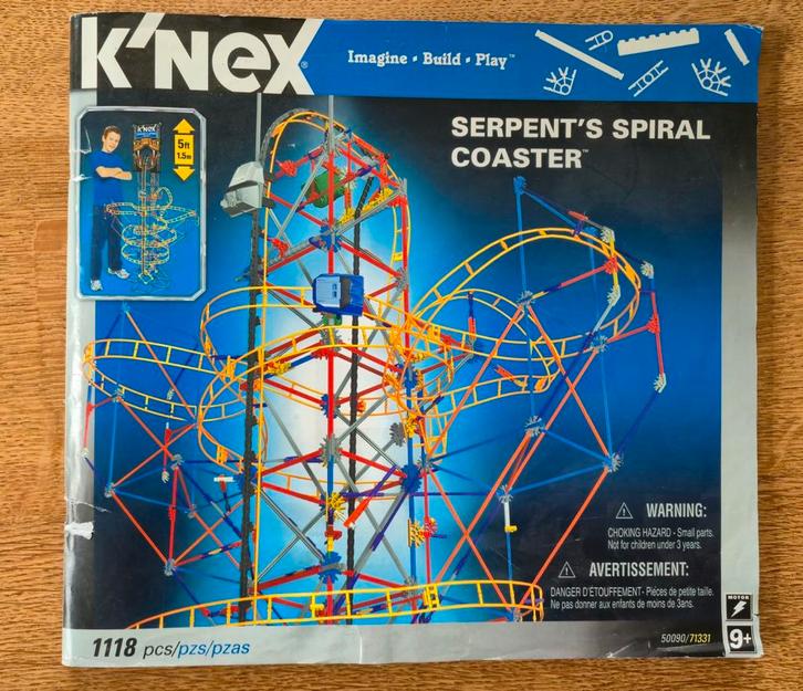 K'nex Serpent's Spiral Coaster (COMPLEET!), Kinderen en Baby's, Speelgoed | Bouwstenen, Nieuw, K'nex, Ophalen
