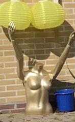 Etalage pop, romp , torso , gouden vrouw, Ophalen, Gedragen