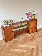 Vintage wandmeubel teak hout jaren 50/60 vitrine, Huis en Inrichting, Kasten | Wandmeubels, Ophalen, Gebruikt, 150 tot 200 cm