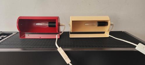 Ikea Lod V413 2x vintage bedlampje, rood en crèmekleurig, Huis en Inrichting, Lampen | Wandlampen, Zo goed als nieuw, Metaal, Ophalen of Verzenden