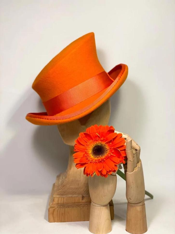 Oranje victoriaanse hoge hoed heren dames steampunk top hat, Kleding | Heren, Hoeden en Petten, Nieuw, Hoed, Verzenden