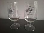 Vintage Bierglazen Johan Cruijff & Arie Haan Ajax Amsterdam, Ophalen of Verzenden