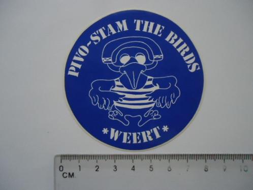 sticker oud Weert Pivo stam birds duck eend retro, Verzamelen, Stickers, Zo goed als nieuw, Bedrijf of Vereniging, Verzenden