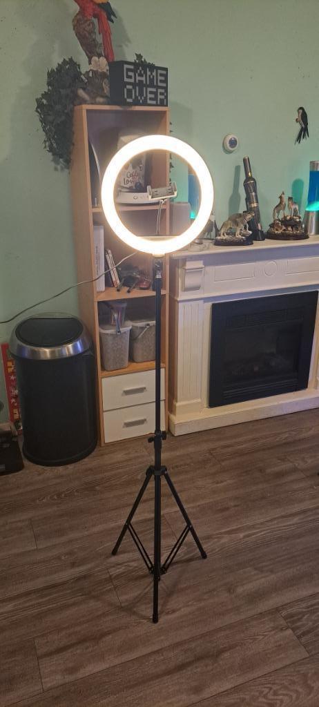 Aangeboden Grundig XXL Selfie Ringlamp Hoogte 195 cm !!, Audio, Tv en Foto, Fotografie | Fotostudio en Toebehoren, Zo goed als nieuw