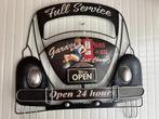 Metalen Vintage wandbord kever Full service, Ophalen of Verzenden, Nieuw