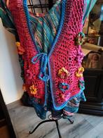 Gehaakt gilet met bloemen mt.38/40, Ophalen of Verzenden, Nieuw, Haken, Overige typen