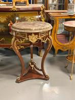 Uniek bijzettafel cm dik marmerenblad met brons, Huis en Inrichting, Tafels | Eettafels, Ophalen of Verzenden
