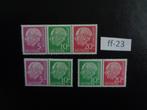 brd - theodor heuss / postfris combinaties 1954/61 (ff-23), Postzegels en Munten, Postzegels | Europa | Duitsland, Ophalen of Verzenden
