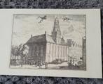 Oude prent van de Franse Kerk, Antiek en Kunst, Kunst | Etsen en Gravures, Ophalen of Verzenden