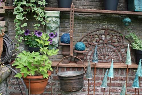Koperen ketel + verstelbare haak (gesmeed), Antiek en Kunst, Antiek | Overige Antiek, Ophalen of Verzenden