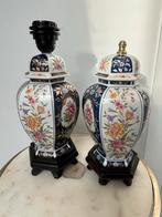 Vintage Imari Vaaslamp & Vaas op Sokkel - 30cm, Ophalen of Verzenden, Gebruikt, Hout, Minder dan 50 cm