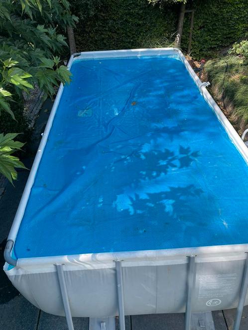 Intex opbouw zwembad trap zandfilter solarzeil warmtepomp, Tuin en Terras, Zwembaden, Gebruikt, Opzetzwembad, 120 cm of meer, 400 cm of meer