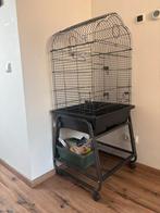 Grote vogelkooi op standaard, Dieren en Toebehoren, Vogels | Hokken en Kooien, Ophalen, Gebruikt, Metaal, Vogelkooi