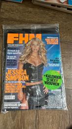 Fhm jan 2001 Jessica simpson met Kalender ! In seal, Ophalen of Verzenden, 1980 tot heden, Nederland, Tijdschrift