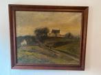 Henk Dijkstra - Friese landschap, Antiek en Kunst, Kunst | Schilderijen | Klassiek, Ophalen of Verzenden