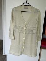 Beige lang wollen vest – 36/S, Beige, Ophalen of Verzenden, Zo goed als nieuw, Maat 36 (S)