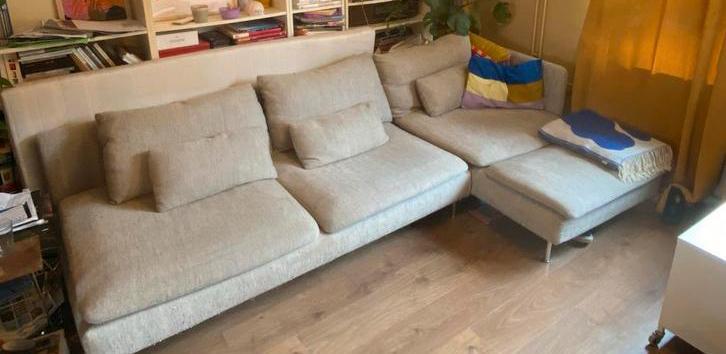 Ikea Söderhamn 3-zits + chaise longue, Huis en Inrichting, Banken | Bankstellen, Gebruikt, Hoekbank, Tweepersoons, 250 tot 300 cm