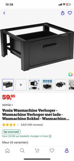 Wasmachine ophoger en stapelkit, zwart en nieuw!, Ophalen of Verzenden, Zo goed als nieuw, 1200 tot 1600 toeren, 85 tot 90 cm