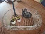 Oude Brocante Draadmand met Patina, Overige materialen, Gebruikt, Mand, Ophalen of Verzenden