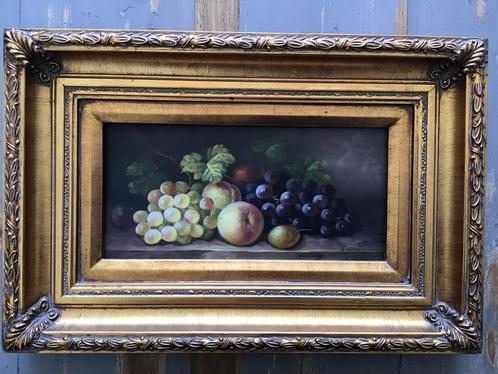 Schilderij stilleven op paneel, gesigneerd Franke, Antiek en Kunst, Kunst | Schilderijen | Klassiek, Ophalen