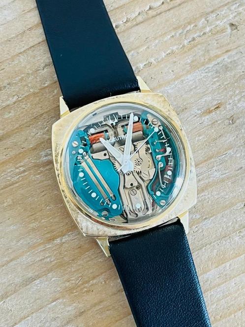 Vintage Bulova accutron spaceview horloge, Sieraden, Tassen en Uiterlijk, Horloges | Antiek, Polshorloge, Overige merken, Staal
