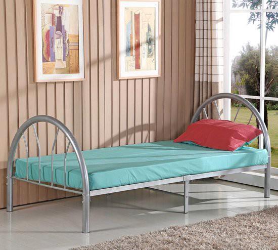 Eenpersoonsbed Zilver inclusief matras NIEUW! GRATIS BEZORGD, Huis en Inrichting, Slaapkamer | Bedden, Nieuw, Eenpersoons, 90 cm