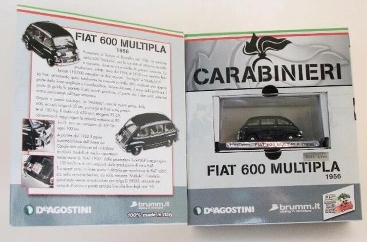 Fiat 600 Multipla 1956 Limited Edition, Hobby en Vrije tijd, Modelauto's | 1:43, Nieuw, Auto, Overige merken, Ophalen of Verzenden