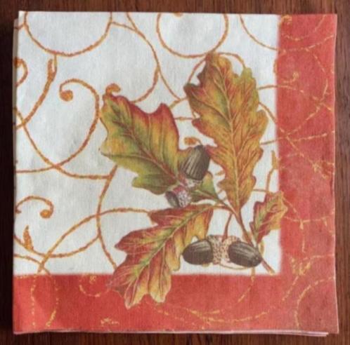 Grote servetten, kleedjes herfstthema bladeren eikels herfst, Huis en Inrichting, Keuken | Keukenbenodigdheden, Nieuw, Ophalen of Verzenden