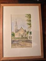 Aquarel Kerkje Midsland Terschelling, Antiek en Kunst, Ophalen