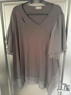 Zwarte t shirt met voile, Ophalen of Verzenden, Zo goed als nieuw, Zwart, Shirt of Top