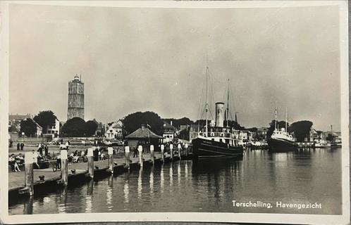 kaart haven West-Terschelling Brandaris  1950, Verzamelen, Ansichtkaarten | Nederland, Waddeneilanden, 1940 tot 1960, Ophalen of Verzenden