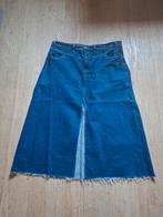 Lange blauwe spijkerrok, denim rok, jeans rok, John Baner, Blauw, John Baner, Maat 46/48 (XL) of groter, Ophalen of Verzenden