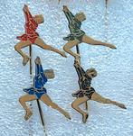 4 Speldjes Sjoukje Dijkstra - Schaatsen, Ophalen of Verzenden, Gebruikt, Overige onderwerpen, Speldje of Pin