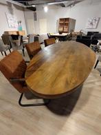 Ovale eettafel van mangohout, een prachtexemplaar, Huis en Inrichting, Tafels | Eettafels, Ophalen, 100 tot 150 cm, 200 cm of meer