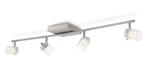 Plafondlamp PHILIPS myLiving Toile LED 4x3W Nieuw -50% OFF!, Ophalen of Verzenden, Nieuw, Glas, Modern
