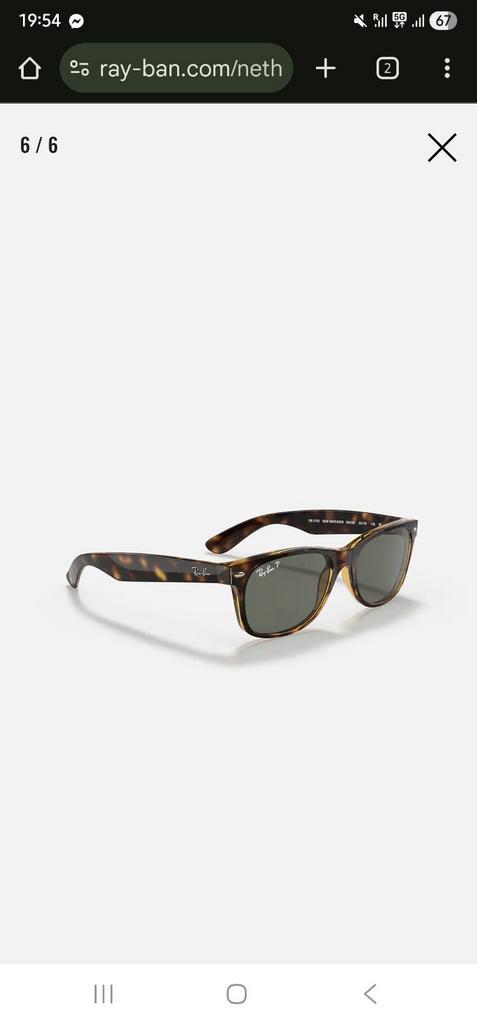 Ray-Ban New Wayfarer Classic RB2132 902/58 58-18, Sieraden, Tassen en Uiterlijk, Zonnebrillen en Brillen | Dames, Ophalen of Verzenden