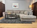 GRATIS LEVERING Stevige Beige Ribstof Hoekbank, Ophalen of Verzenden, Zo goed als nieuw, Noordkade 68A, Vierpersoons of meer