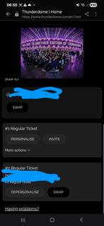 Thunderdome tickets, Tickets en Kaartjes, Twee personen